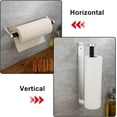 thumbnail image 6 of Wekvgz Paper Holder Paper Towel Holder Under Cabinet Wall Mount Stainless Steel Tissue Paper ToiletRoll Holder Heavy Duty Paper Roll Hanger Adhesive or Drilling Paper Towel Rack Roll Holder Silver, 6 of 6