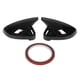 thumbnail image 1 of Cubiertas de espejo de puerta izquierda derecha, carcasas de tapas de espejo lateral estilo bocina para A4 S4 RS4 B9 2015-2019, negro brillante, 1 of 9