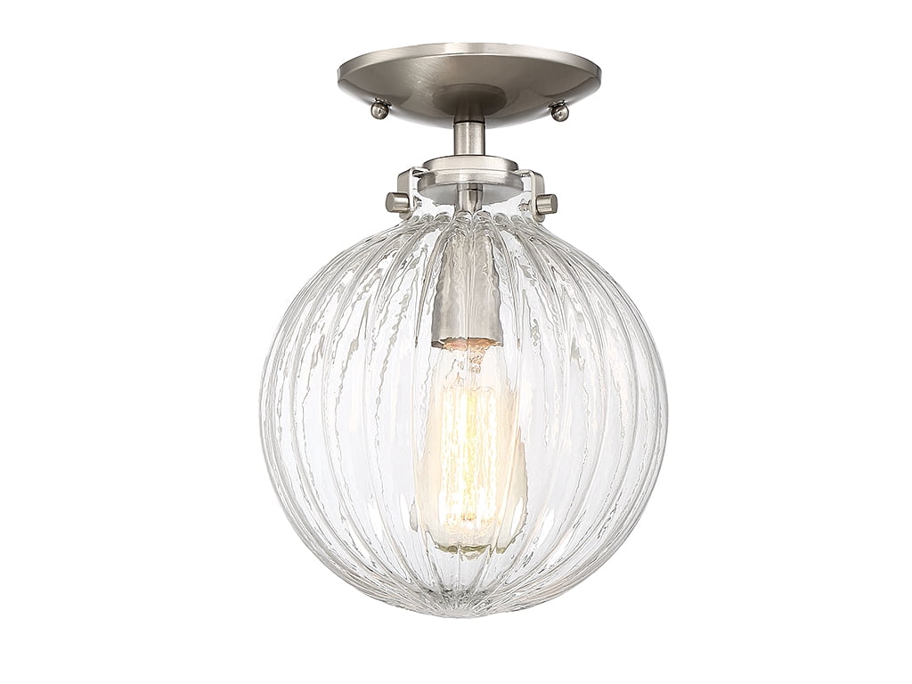 Trade Winds Nicole Semi-Flush Mount Ceiling Light in Brushed Nickel