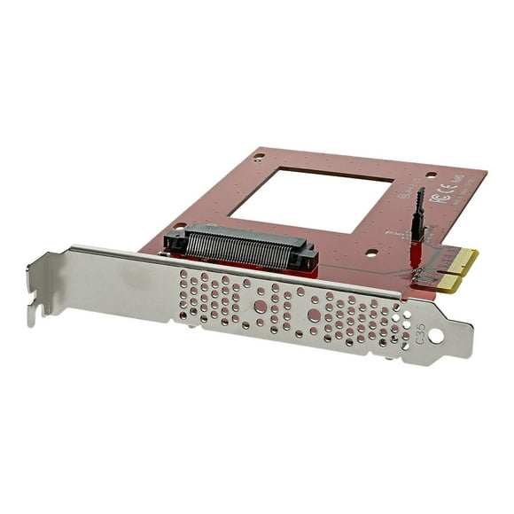 StarTech.com U.2 PCIe to Adaptateur - x4 PCIe - pour 2,5" U.2 NVMe SSD - SFF-8639 PCIe Adaptateur - U.2 SSD - PCIe SSD - U.2 Lecteur (PEX4SFF8639) - Adaptateur d'Interface - 2,5" - Carte Ultra M.2 - PCIe 3.0 x4 - Rouge - pour P/N: BNDTB10GI, Bndb210g