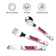 thumbnail image 3 of Rateoe 4th of July Gnomes for Stainless Steel Kids Silverware Set - Child and Toddler Safe Flatware - Children's Knife, Fork And Spoon Set, 3 of 8