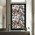 thumbnail image 4 of Rainbow Floral Window Film for Glass Doors - Decorative Indoor Static Cling Privacy Sticker with Flower Design and Removable Clear Film for Windows and Doors 100x43cm, 4 of 5