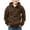 Brown, variant on Mercatoo Boys Fleece Cargo Hoodies Cropped Zipper Multi Pockets Plain Hoodie Sweatshirts Teen Kids Thick Warm Pullover Tops