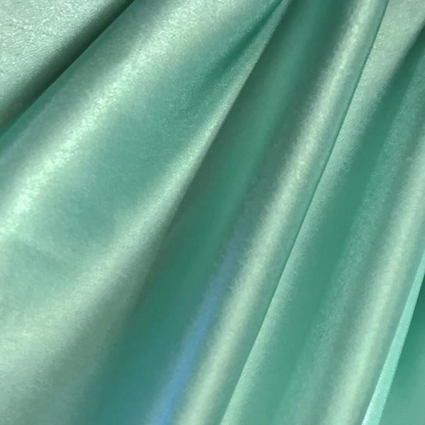 Crepe Back Satin Bridal Fabric Drapery Soft 60" Inches By the Yard (Aqua)