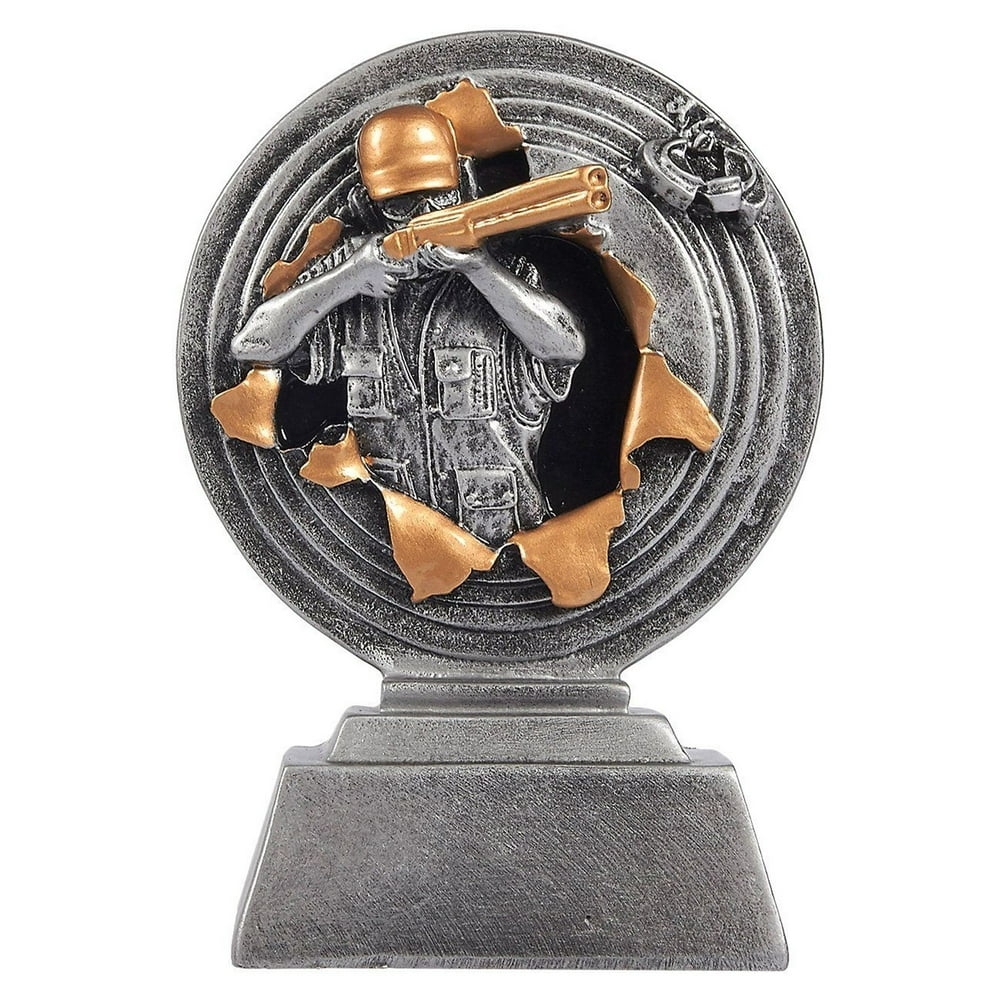 Shooting Trophy - Trap Shooting Award, Small Resin Trophy For 