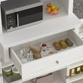 thumbnail image 5 of Buffet Cabinet w Hutch Kitchen Pantry Storage Cabinet White Sideboard, 5 of 5