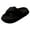 Black, variant on Plush Slippers for Women Men Open Toe Cross Band Fuzzy Cozy Memory Foam Slip on Indoor Outdoor House Shoes