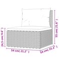 thumbnail image 4 of vidaXL Garden Middle Sofa with Cushions Black Poly Rattan, 4 of 5