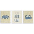 thumbnail image 3 of 3-Pc "Little Bear Cave Blue Illustration" Wall Plaque Art Set, 3 of 5