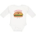 thumbnail image 3 of Inktastic Cute Kawaii Hamburger Boys or Girls Long Sleeve Baby Bodysuit, 3 of 5