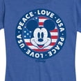 thumbnail image 3 of Disney - Americana - Mickey Peace Love Usa - Women's Short Sleeve Graphic T-Shirt, 3 of 5