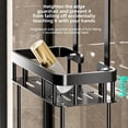 thumbnail image 5 of Estante de Almacenamiento de Pared para Baño, Sin Perforaciones, Organizador de Artículos de Tocador para Sobre la Puerta, Estante Colgante de 2 para Baño., 5 of 5
