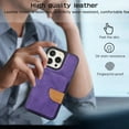 thumbnail image 6 of ELEHOLD Wallet Case for iPhone 13 Synthetic Leather 2-in-1 Phone Case with Magnetic Detachable Flip Card Slot Magnetic Clasp Drop Protection Shockproof Full Protective Wallet Case,purple, 6 of 9