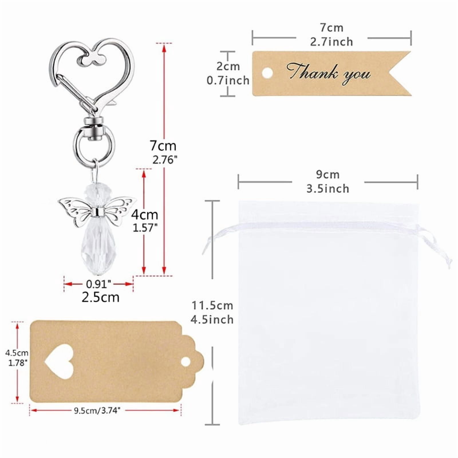 Guardian Angel Charm Keychain for Key Ring Favors Religous Guardian Angel Keycha