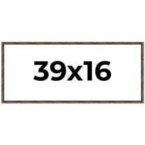 39x16 Frame Brown Bamboo with Dark Coffee/Walnut Finish | Solid Wood Picture Frame Width 0.75