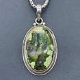 thumbnail image 4 of Green Turquoise Sterling Silver Native Oval Pendant | 2 1/4" Long | Green | 1 |, 4 of 10