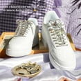 thumbnail image 3 of Tutuviw 1 Pair of Rhinestone Glitter Rope, Bling Rope Shoe Laces, Shoelaces Round, Rhinestone Shoe Laces String with Metal Head for Shoes, Sneakers, Sweatpants Hoodies (White), 3 of 8