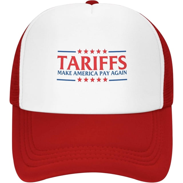 Tariffs Make America Pay Again Trucker Hats Resist Tariffs Baseball Cap for Mens Women Snapback Mesh Back Caps