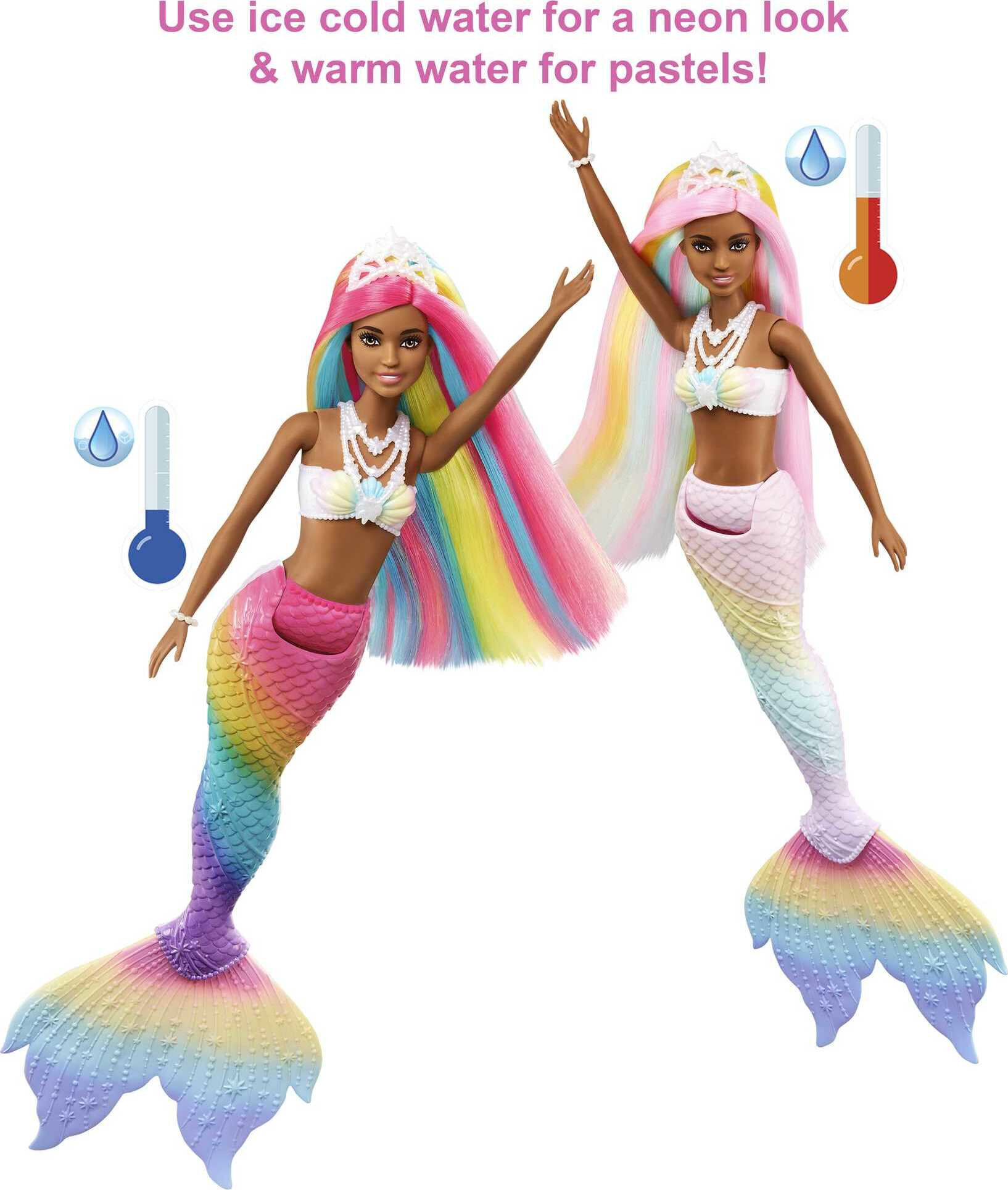 Barbie Dreamtopia Mermaid Doll with Rainbow Hair, Light Brown Eyes & Color-Change Feature - image 4 of 7