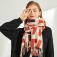 thumbnail image 2 of Women's Shawl Wraps Poncho Sweater Open Front Cape Cardigan for Fall Winter Holiday（Red） S01, 2 of 3