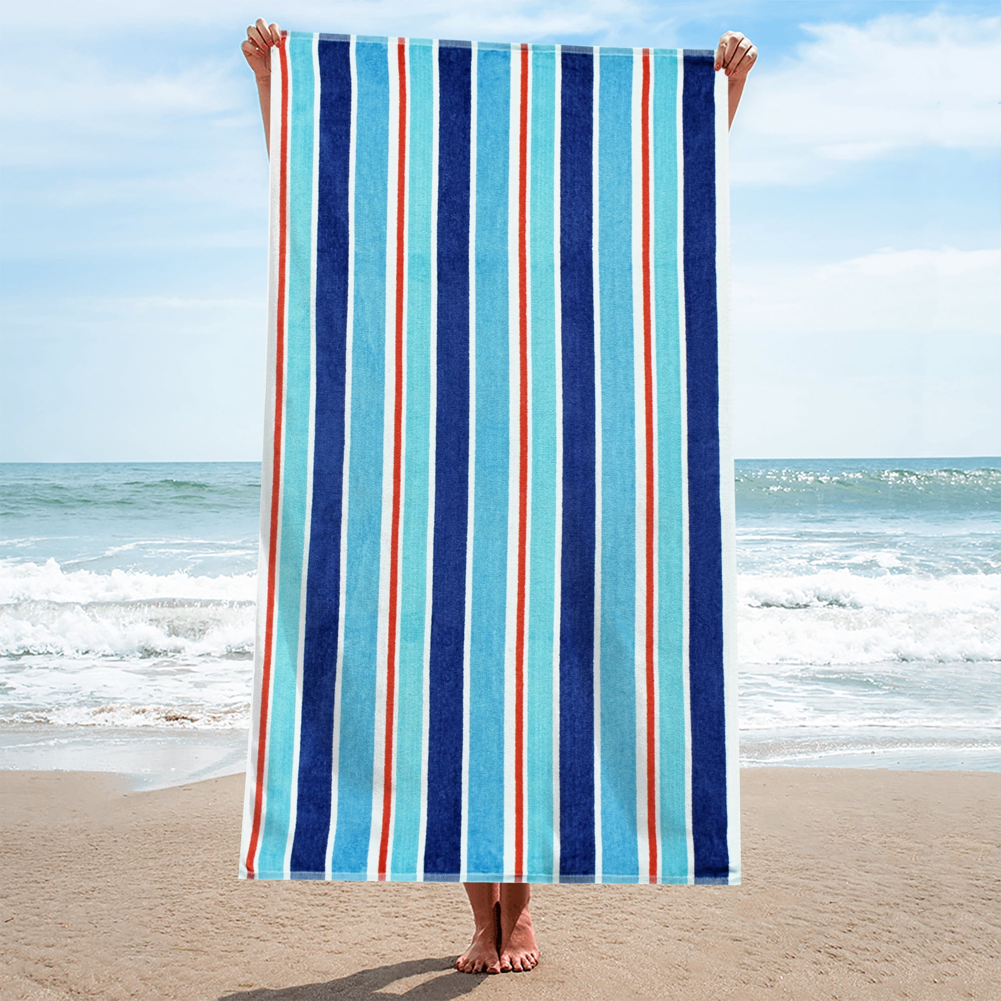 Impressions Ludwig Striped Cotton Oversized Beach Towel