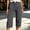 Dark Gray, variant on IUYRTFE Women's Corduroy Capri Pants with Drawstring Elastic Waist and Pockets Loose Fit Cropped Trousers for Summer and Fall Casual Wear