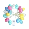 thumbnail image 3 of Easter Egg Lights String, Battery Operated LED Fairy Lights with Timer, 5ft Pastel Easter Decorations for Home Table Tree Mantel, Indoor Outdoor Spring Party Decor for Yard Fence Garden, 3 of 4