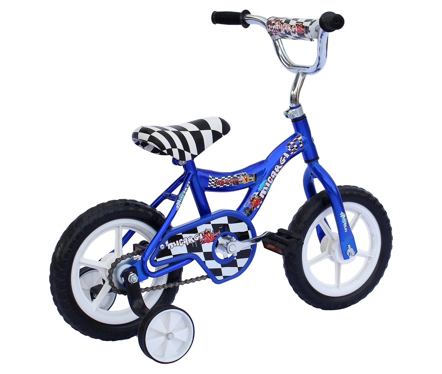USToyOutlet 12" Kid's Beginner Bicycle for 2-4 Years Old Boys' and Girls' Bike Foam Tire for Indoor Use No Brake - Blue