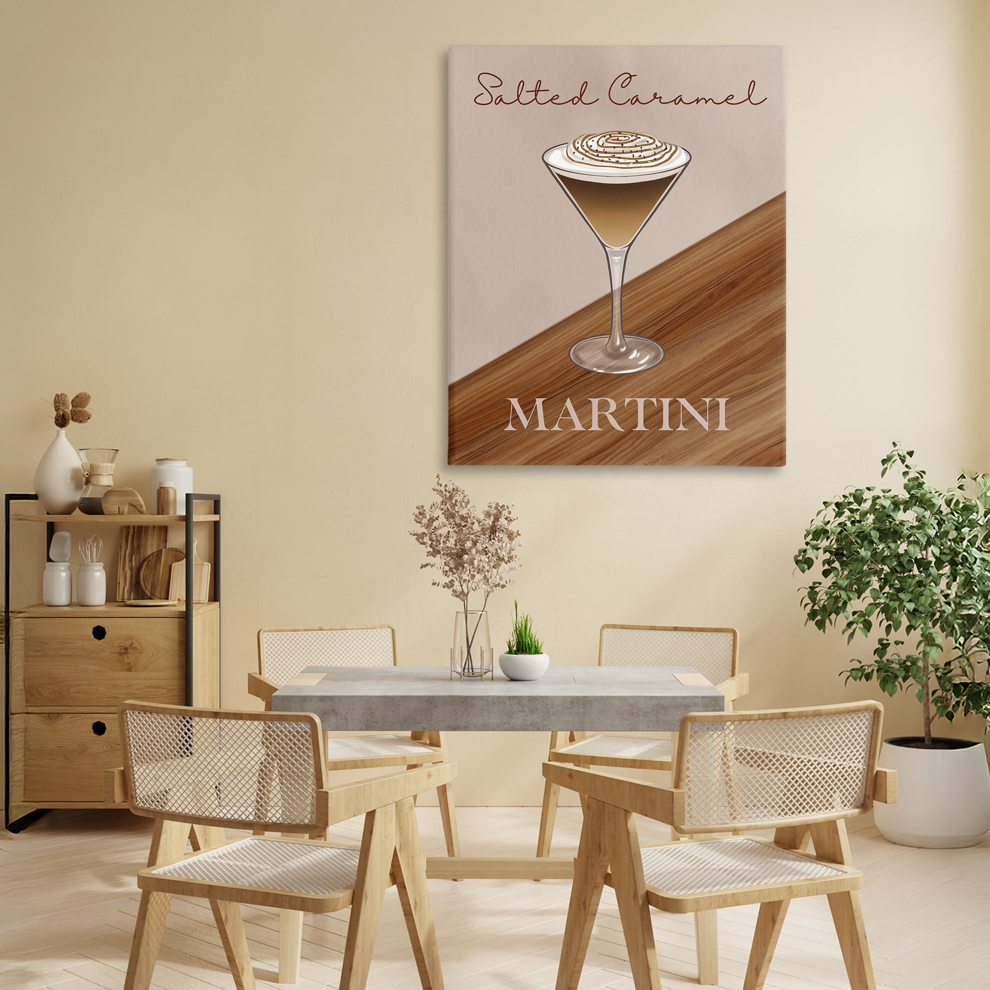 Stupell Industries Salted Caramel Martini Canvas Wall Art, design by Marcus Prime