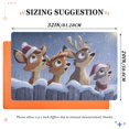 thumbnail image 3 of Cartoon Reindeer with Christmas Hat in Snow Field Doormats Welcome Mats Gate Pads Entryway Outdoor 32" x 20", 3 of 8