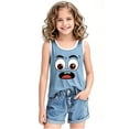 thumbnail image 4 of YABCSAZ Toddler Boys Girls Summer Outfits Sleeveless Tank Tops Loose Fit Active Tee Shirts Kids Casual T-Shirts Blouses Funny Cute Printed Shirts Tops Baby Clothes Size 3 T, 4 of 5