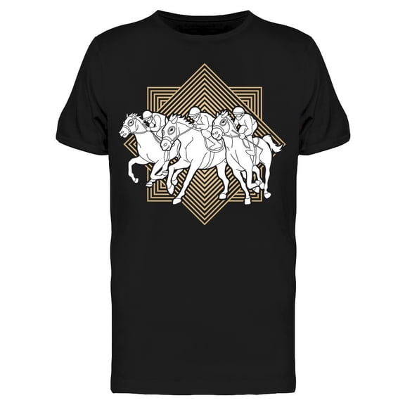 Horse Racing Line Square Tee Men's -Image by Shutterstock