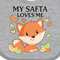 thumbnail image 4 of Inktastic My Safta Loves Me- Little Fox Boys or Girls Baby Bib, 4 of 4