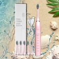 thumbnail image 7 of Komiseup Electric Toothbrush with 6 Brush Heads, 5 Cleaning Modes, Portable Fast Rechargeable Power Waterproofs Electric Toothbrush for Women Men Travel, 7 of 7