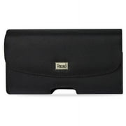 HORIZONTAL RUGGED POUCH IPHONE 6 PLUS/ 6S PLUS 5.5INCH PLUS-BLACK WITH BELT HOOPS AND MAGNETIC INNER SIZE: 6.62X3.46X0.68INCH