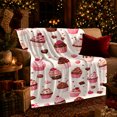 thumbnail image 3 of Sweet Valentine Cupcake decorative motif Pattern, Playful Food Art Scene, Warm Flannel Blanket for Kitchen and Dining Room, Food Lovers Valentine's Day Gift, Playful Home Decor, 3 of 9