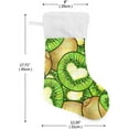 thumbnail image 2 of Coolnut 2 PCS Christmas Stocking Green Kiwi Fruit Big Warm 17.7 x 12 Inch Hanging Xmas Stockings Decoration for Family Holiday Party Ornaments Decor Fireplace, 2 of 7