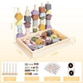 thumbnail image 3 of Perlas de madera para atar y apilar Montessori Toys Vanplay, 3 of 7