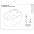 thumbnail image 3 of Kingston Brass VTOV513425S 51" Acrylic Oval Rectangular Double Ended Freestanding Tub with Drain, Glossy White, 3 of 4