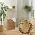 thumbnail image 2 of Casafield Oval Laundry Hamper with Lids and Removable Liner Bags - Natural, Woven Water Hyacinth 2-Section Laundry Basket for Clothes and Towels, 2 of 7