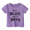 thumbnail image 4 of MEZZALL T-Shirt Mode Décontracté Respirant Imprimé pour Filles, Violet, 6-7 Ans, 4 of 4