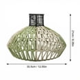 thumbnail image 3 of HaCpiu Woven Rattan Pendant Lamp Shades, 12" Green & Beige Handwoven Light Covers, Boho Coastal Home Decor for Dining Room, Kitchen Island & Bedroom, 3 of 8