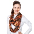 thumbnail image 2 of CBC Crown Women's Autumn Fall Leaves Leaf Pattern Silk Feeling Infinity Scarf, 2 of 2
