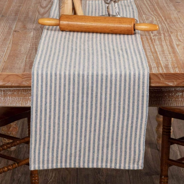 Homespun Blue Ticking Stripe Table Runner 13 X 54 Rustic Primitive Farmhouse Kitchen Table Cover Natural Cream W Blue Stripes Walmart Com Walmart Com Homespun Blue Ticking Stripe Table Runner 13 X 54 Rustic Primitive Farmhouse Kitchen Table Cover Natural Cream W Blue Stripes Walmart Com Walmart Com
