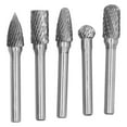 thumbnail image 1 of 5 unids/set de fresas rotativas de acero de tungsteno, cortador rotativo con cabezal de vástago de 6MM, 1 of 14