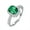 Green, variant on Sterling Silver Womens Square Zircon Ring: Simple Geometric Design, 925 Silver with Seiko Craftsmanship, Perfect for Festivals
