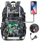 thumbnail image 1 of Minecraft Backpack Waterproof School Bags Laptop Rucksack Travel Usb Backpack Capacity Bookbag For Boys Girls, 1 of 5