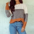 thumbnail image 5 of SOMER Sweaters for Women Color Block Knit Pullover Sweaters for Women Long Sleeve Womens Sweaters Loose Dressy Casual Crewneck Jumper Tops, 5 of 6