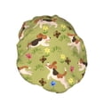 thumbnail image 2 of Easygdp Running Beagle Shower Caps for Women, Double Waterproof Layers Shower Cap, Quick Drying Bath Hair Cap Reusable, 2 of 9