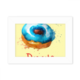thumbnail image 1 of Acuarela pintada a mano azul dona postre Marco de Fotos de escritorio imagen Blanco Pintura arte 5x7 pulgadas, 1 of 4